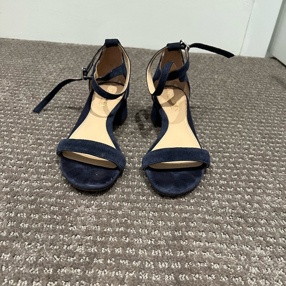 Ralph Lauren open toe 1 inch navy  sandals